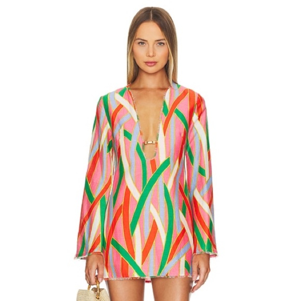 Cult Gaia Aniya Dress in Vintage Stripe Print